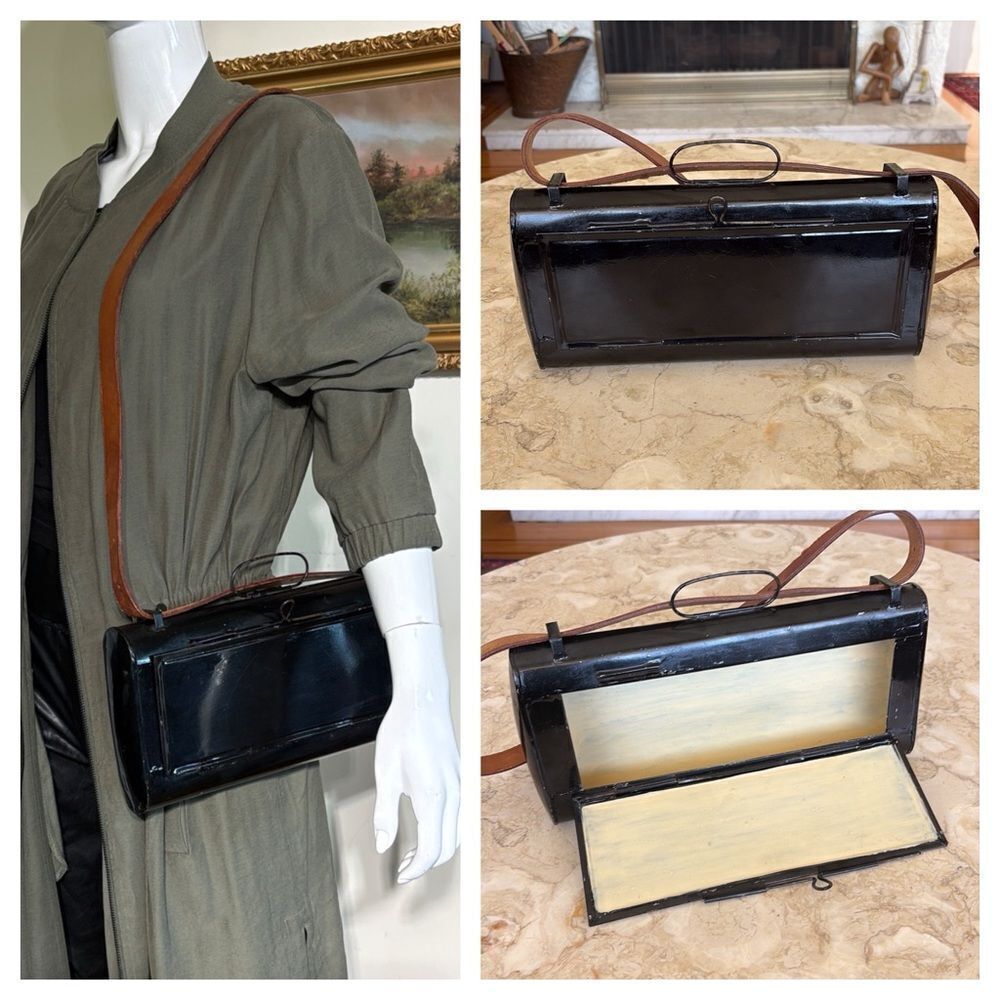 Vintage Flatters & Garnett Ltd Sample Carry Case Metal Shoulder Bag Rare
